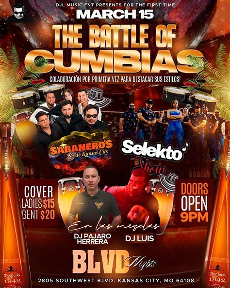 THE BATTLE OF CUMBIAS, BLVD Nights, Kansas City, 15 March to 16 March ...