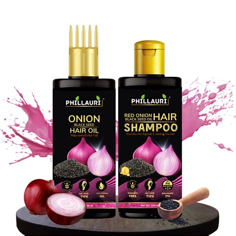 Phillauri Onion Black Seed Hair Oil With Shampoo combo For Hair Growth