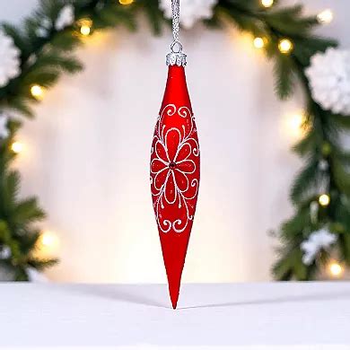 Discover Europe Made in Poland Red & Silver Glass Icicles Christmas ...
