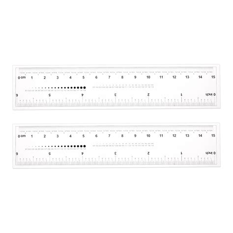 Flexible Ruler 6 Inch 0.1mm Scale PET Plastic Film Straight Ruler, 2 ...