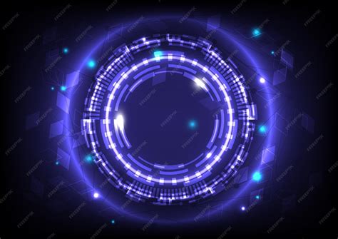 Futuristic scifi glowing hud element and particle engineering abstract ...