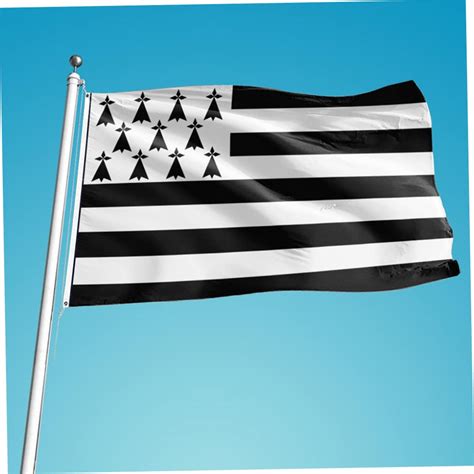Brittany Flag France Winken Flagge Der Bretagne Stockfoto Und Mehr
