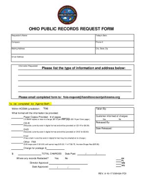 Fillable Online OHIO PUBLIC RECORDS REQUEST FORM Fax Email Print ...