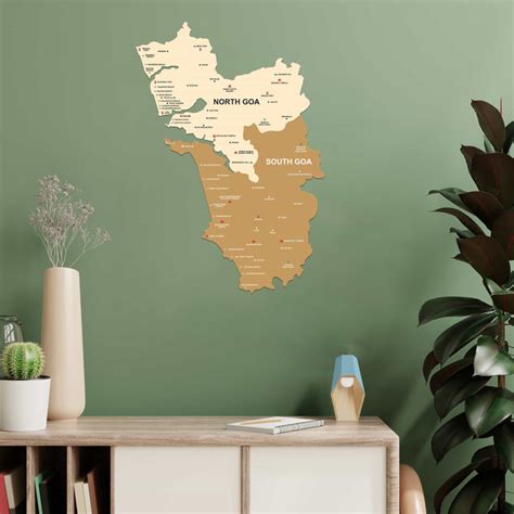 Goa Wooden Map WallArt • The Map Store