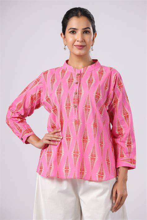 Jaipur cotton women tops | Hand block printed shirts for women – jaipurrang