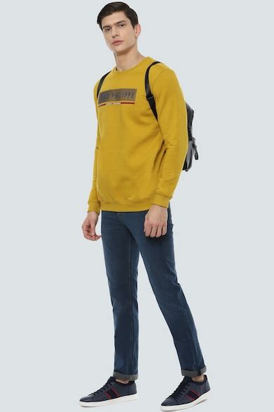 Buy Men Casual Yellow Graphic Print Sweatshirt Online - 746362 | Louis ...