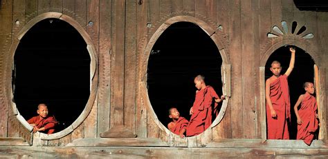 Monk at Shweyanpyay Monastery by Bruno Morandi - 20 X 40 Inches (Art P ...