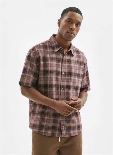 Urban Monkey Soft Life Checks 001 Shirt – Brown Cotton Dobby Checkered ...
