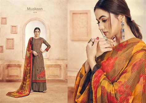 Romani Muskaan Catalog Designer Wear Cambric Cotton Dress Materials