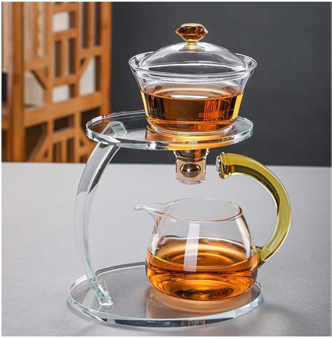 Amazon.com | Magnetic Glass Tea Pot Semi Automatic lazy Kungfu Drip ...