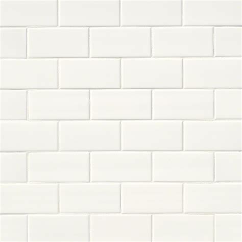 White Ceramic Subway Tile 3x6 - MSI Backsplash Tile