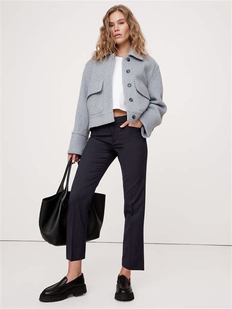 Siena Slim Italian Wool Ankle Pant | Banana Republic