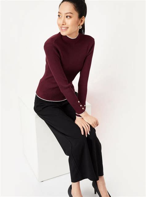 Buy Women Rib-Knit Top Online at just Rs. 999.0 - 1000012847192 | Max ...