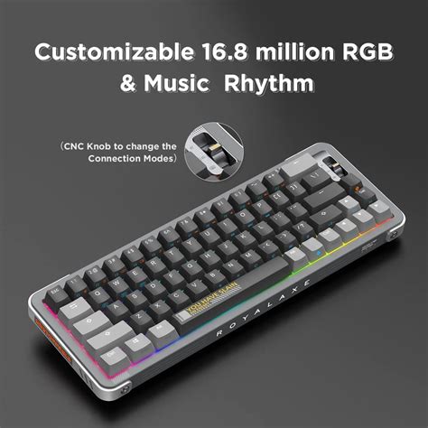 Buy YUNZII Royalaxe Y68 65% Hot Swappable Wireless Mechanical Keyboard ...