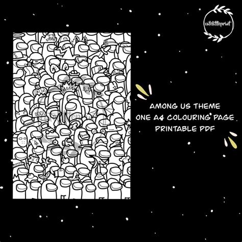 Buy Among Us Colouring Page, A4 Instant Download, Printable PDF, You ...