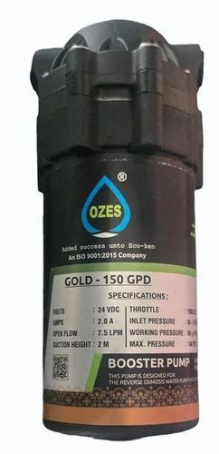 Domestic Ro Pump - Ozes Gold 150 Gpd Ro Booster Pump 1 Year warranty ...