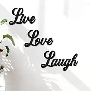 Ready 2 Decor Live Love Laugh MDF Wall Plaque/Wall Sign for Home ...