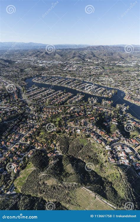 Westlake Village California Vertical Aerial Stock Photo - Image of ...