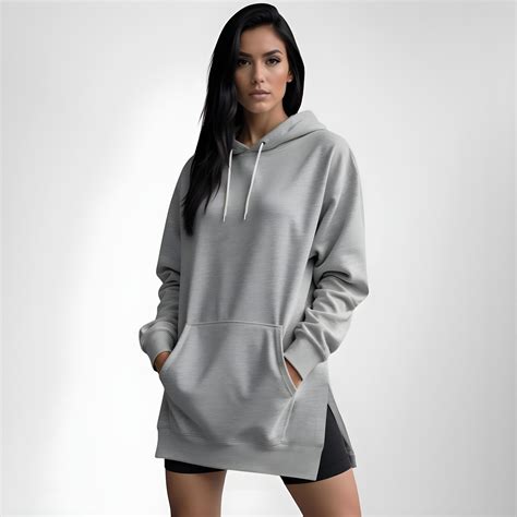 Women's Hoodie Dress - Casual Long Sleeve Pullover Sweatshirt Dress