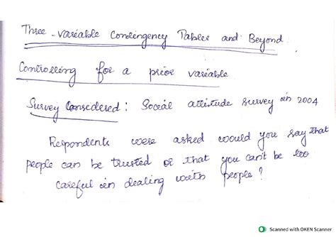 Unit 5- Three variable contingency table - Three Condingency Pables and ...