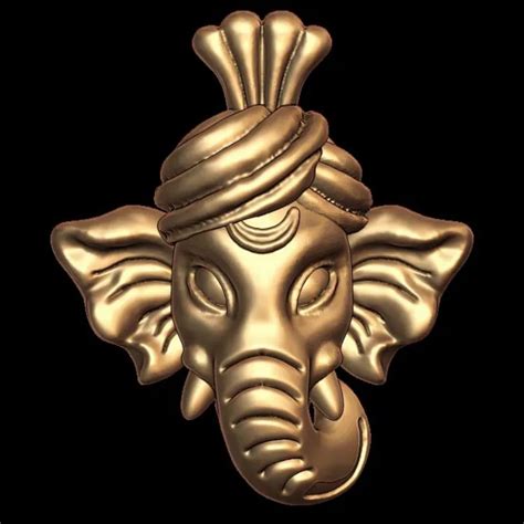Elegant Ganesh 3D Model Ring for Printing