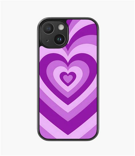 Y2k Purple Hearts Hybrid Matte Case by The Case Company