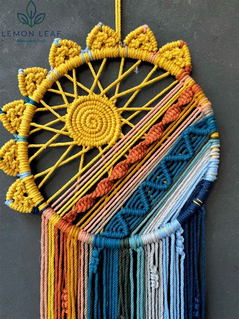 Macrame Moon, Star & Sun Wall Hanging: Blue Sea Home Decor - Etsy ...