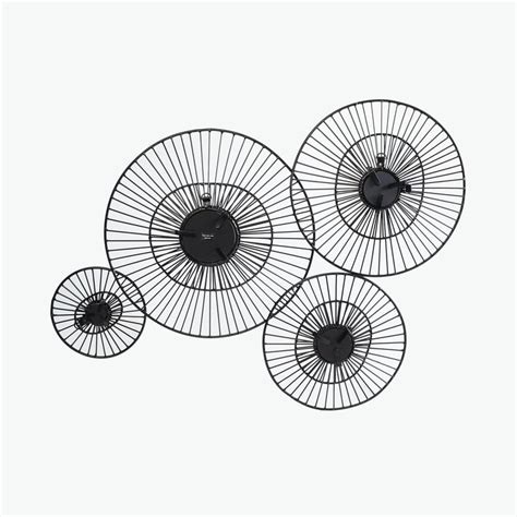 Buy Splendid Mario Black Metal Round Wall Art from Home Centre at just ...