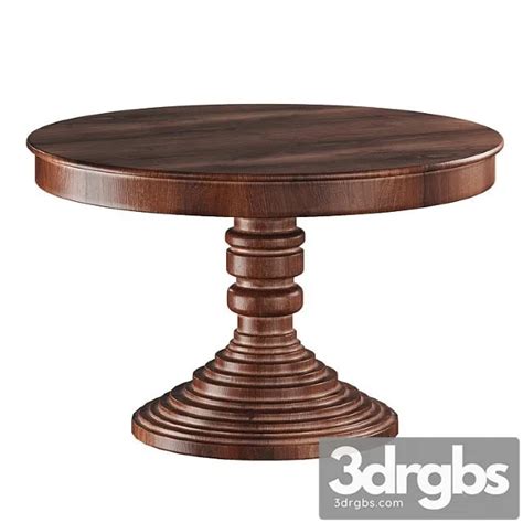 Round Dining Table In Classic Style 3dsmax Download – 3DSky Model Free