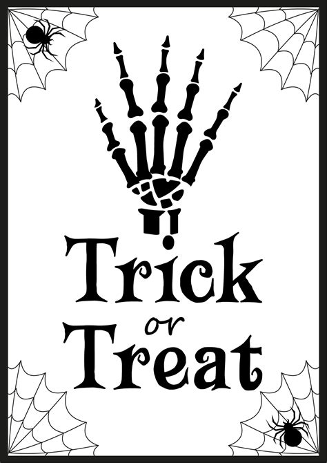 Trick Or Treat Sign Printable