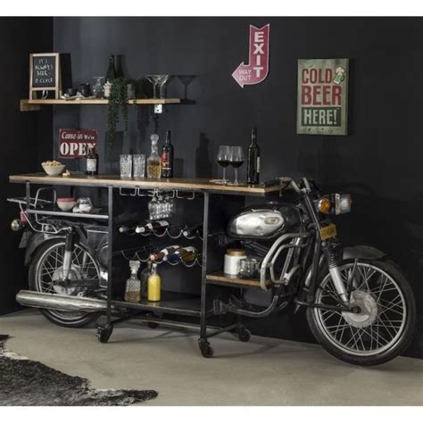 Vintage Motorcycle Bar Cart | Industrial Automotive Home & Commercial ...
