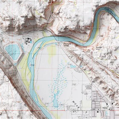 Moab Utah Map 1985 | 3D Map Of Moab-Utah |Geoartmaps