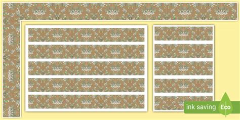 👉 Botanical-Themed Brown Display Borders - (teacher made)