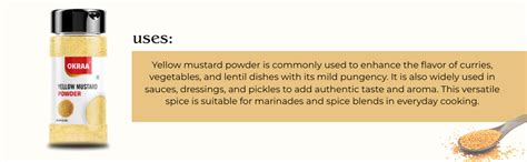OKRAA Yellow Mustard Seed Powder Organic Yellow Mustard - 100 GM/Pili ...