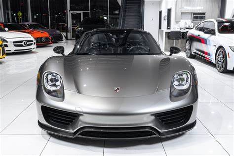 Used 2015 Porsche 918 Spyder Weissach Package Liquid Silver Paint! Front Lift! Serviced! Carbon ...