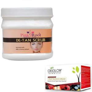 PINKROOT DE-TAN SCRUB 500GM WITH OXYGLOW FRUIT BLEACH 50GM Price in ...