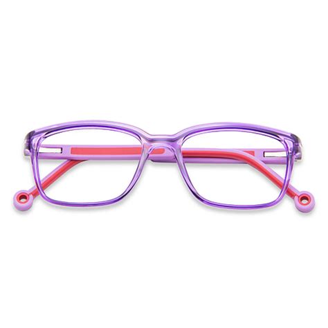 Shop online for Purple Transparent Purple Red Full Rim Rectangle Kids ...