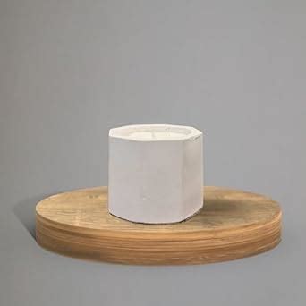 Shivaliya Collection High-Strength Concrete Hexa Shape Candle Jar with ...