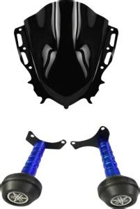 Gogna Mart yamaha r15 v4 visor black and cnc slider Bike Fairing Kit ...