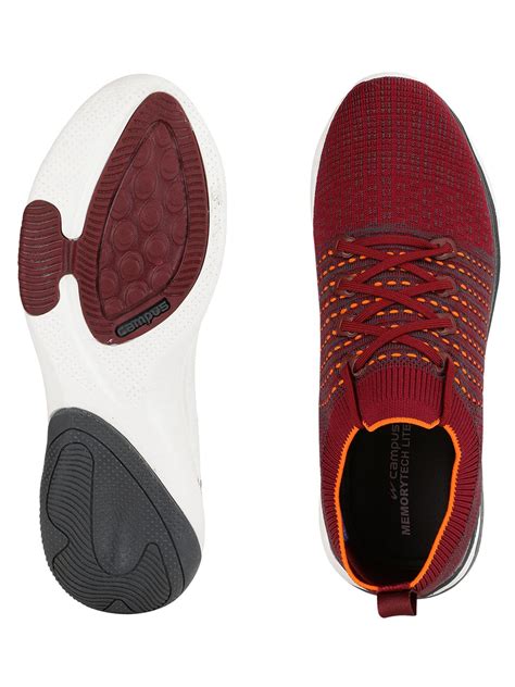Buy Running Shoes For Men: Brinkburgundy-D-Gry-V-Org | Campus Shoes