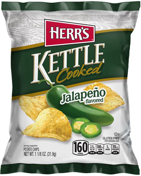 Herr's Jalapeno Kettle Cooked Potato Chips - 5oz (141.8g) – MCR Snack ...