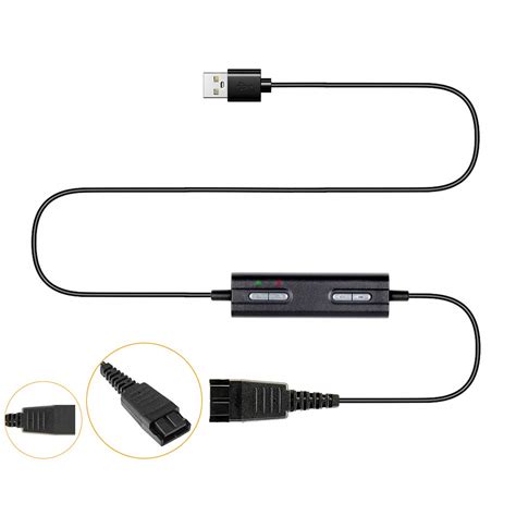 Call Center Headset USB Plug QD Cord Adapter for GN QD Headsets with ...