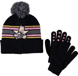 JoJo Siwa Girls 2-Piece Hat Gloves Set (Black) - Girls 2-Piece Hat ...