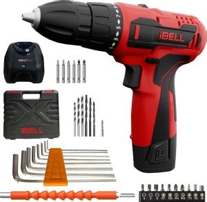 iBELL 12V Cordless Drill Driver CD12-74, 350/1400RPM, Single Battery ...