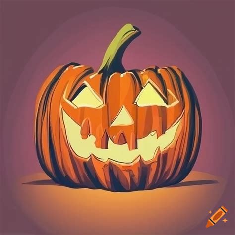 Vector art of two carved pumpkins on Craiyon
