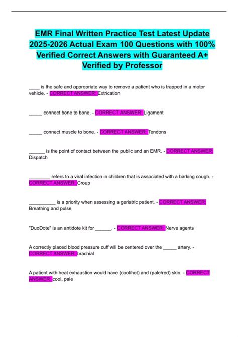 Image result for EMR Practice Questions