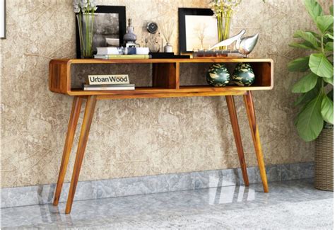 Buy Drew Solid Wood Console Table (White) Online in India | UrbanWood