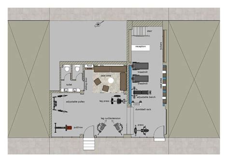 Interior design of a personal training studio | Freelancer