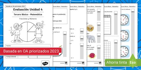 Prueba 3° Básico de Matemática: Unidad 4 (teacher made)