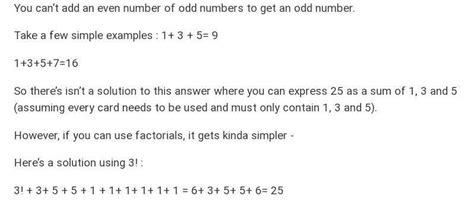 You have 10 cards on each card .you can write 1,3,5.how can you obtain ...